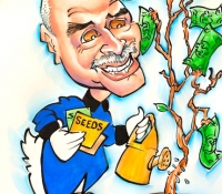 Money Tree Caricature Drawn in Denver CO