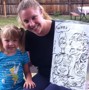 Backyard Birthday Party Caricatures