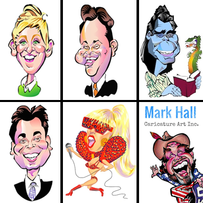 The Palm Restaurant in West Hollywood | Mark Hall Caricature Art Inc