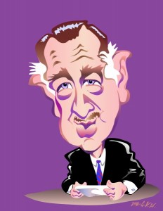 Digital caricature-Walter Cronkite