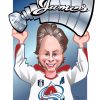 Caricature Art - Colorado Avalanche player hoisting the Stanley Cup