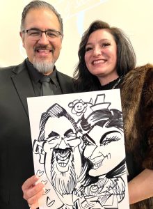 Grooms Parents Caricature Drawing